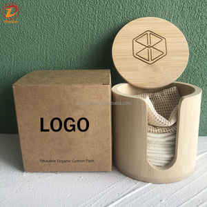 Tampons démaquillants réutilisables avec logo OEM, tampons en <span class=keywords><strong>coton</strong></span> de bambou écologiques pour le visage, tampons en <span class=keywords><strong>coton</strong></span> <span class=keywords><strong>lavables</strong></span> avec sac de lavage - Product Image 3