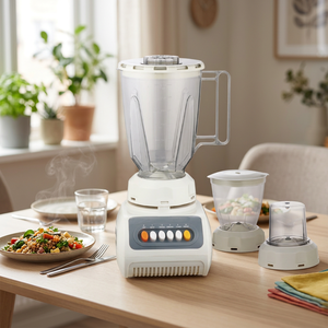 Hochwertiger 1,5L Kunststoff-Mixer mit variabler Geschwindigkeit, 3-in-1 Haushalts-Elektromixer mit Tischständer - Product Image 4