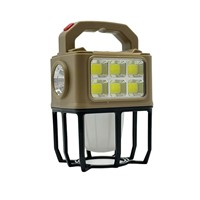 Nouvelle lampe de camping solaire LED transfrontalière portable multifonction pour extérieur, lampe de tente, batterie externe, interrupteur manuel, autonomie de 999 heures