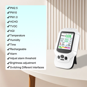 <span class=keywords><strong>Detector</strong></span> multifuncional de calidad del aire PM2.5 para interiores 8 en 1, con medidor de temperatura y <span class=keywords><strong>humedad</strong></span>, registro histórico y analizador de gases - Product Image 2