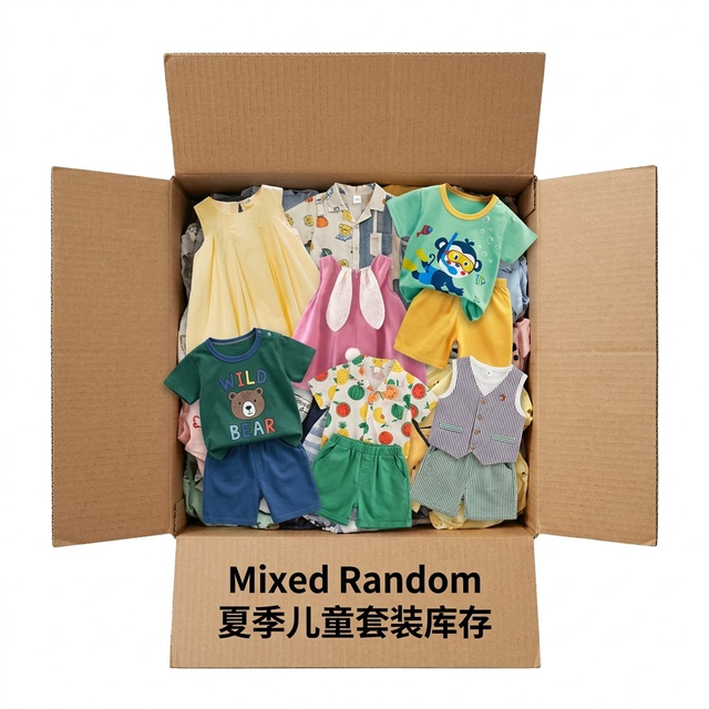 Children Summer Clothing Stock Lot Wholesale Mixed Random Kids Matching Sets T Shirt Shorts Outfit Surplus Boys Girls 0-12 Years