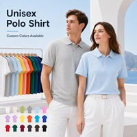 Camiseta Polo Unisex con Logotipo Personalizado, Tela Premium de Doble Cara, Camisetas Polo Lisas para Uniformes de Trabajo en Equipo, Venta al Por Mayor