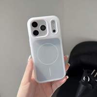 Nouvelle Coque Magnétique 2-en-1 Effet Gelée Mat pour iPhone 17 Air 16 15 Pro Max – Coque Arrière Antichoc en TPU Givré