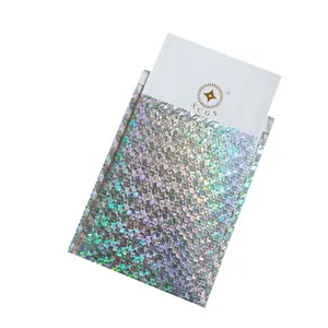 Küçük kabarcık postaları takı holografik metalik kabarcık zarf çanta folyo yastıklı parlak posta gümüş çantası