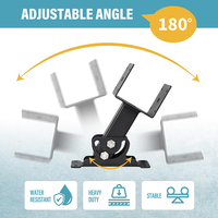 JH-Mech Supports de toit de pergola robustes en acier inoxydable épais, anti-rouille, multi-angles, noir mat
