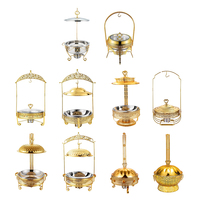 Équipement de restaurant, serveur de buffet portable, plat en acier inoxydable, qualité commerciale, réchauffeur de nourriture chaude, 6L/8L, couleur or