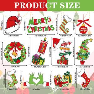 แม่เหล็กติดตู้เย็นลายการ์ตูนคริสต์มาสข้ามพรมแดน ปี 2025 แม่เหล็กกรินช์ขายดี ของตกแต่งสำหรับงานปาร์ตี้ - Product Image 3