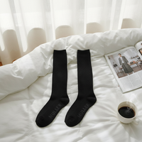 Calcetines de lana para mujer MU, de punto trenzado, a media pantorrilla, color liso clásico, para otoño, ecológicos, ultra suaves y cómodos para el día a día