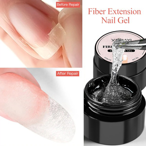 Extension de Fiber Clear Gel Nail Repair Primer Top Model LED Renforceur longue durée Fibres fortes pour bricolage pour les ongles minces cassés - Product Image 1