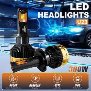 Nuovo Prodotto U23 Faro LED ad Alta Potenza 300W Super Luminoso H4 H11 H27 9005 9006 H1 H3 H7 IP68 Lampadina LED per Fari <span class=keywords><strong>Auto</strong></span> - Product Image 2