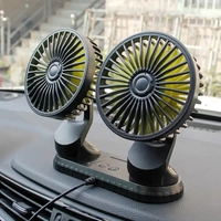 Ventilateur de voiture voiture avec double tête 12V24v petit ventilateur de refroidissement puissant grand volt ventilateur électrique de voiture