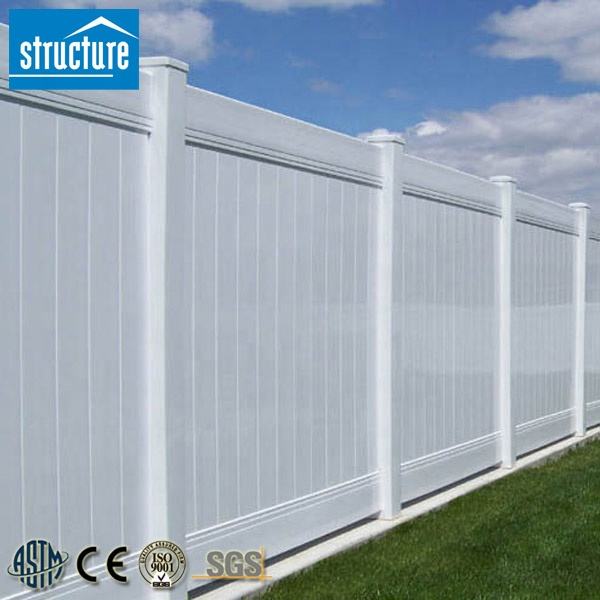 6 "x 8" America Lowes White PVC Vinyl Privacy Fence Panels For Sale