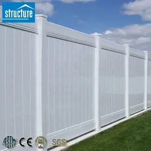 6 "x 8" America Lowes White PVC Vinyl Privacy Fence Panels For Sale