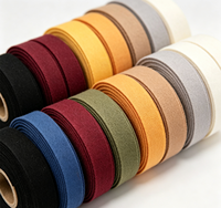 Ruban en sergé de coton polyester multicolore à logo personnalisé, haute ténacité, pour accessoires vestimentaires, garniture décorative, bande de tissage