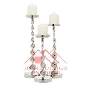 Medium Small Gold <b>Candle</b> Pillar <b>Holder</b> for Wedding <b>Floor</b> Decoration High Quality Aluminium <b>Candle</b> <b>Stand</b> for <b>Floor</b> Best Seller - Product Image 4