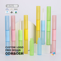 Conteneur cosmétique pour huile à lèvres et gloss à lèvres en PETG recyclable avec logo personnalisé, capacité de 1,5 à 20 ml, bouchon à vis, impression sérigraphique, couleur personnalisée