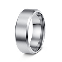 8 MM Breiter Großhandels-Edelstahlring in Top-Qualität, Schmuckrohling, gravierbarer Ring für Herren