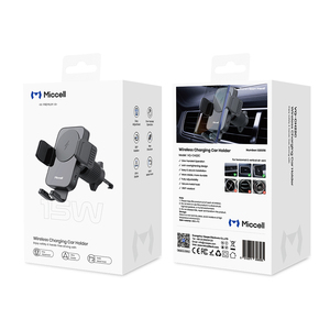 Support de téléphone de <span class=keywords><strong>voiture</strong></span> Miccell en gros avec charge rapide sans fil 15W pour grille d'aération de <span class=keywords><strong>voiture</strong></span> et smartphone - Product Image 6