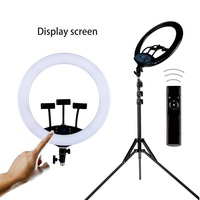 Diffusion en direct Vlogging photographie Kit de lampe de remplissage numérique 16 pouces beauté maquillage Selfie Led anneau lumineux souple avec support de trépied