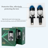 Ampoule de phare LED H4 24V 35W (faisceau bas) 55W (faisceau haut) avec ventilateur turbo et lentille de mini-projecteur, 6000 lm 6000K