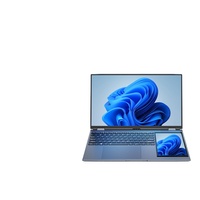 Portátil de Oficina con Pantalla Táctil Doble Personalizada para Negocios, 15.6 Pulgadas + 7 Pulgadas, IPS 1080P, OEM Intel Celeron N150 Quad Core, Disco Duro de 500 GB
