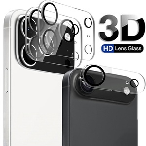 1PCK Verre Trempé pour iPhone 17 16 15 14 13 Pro Max Plus Mini Protection d'Objectif d'Appareil Photo <span class=keywords><strong>Film</strong></span> Protecteur Cercle Noir - Product Image 6