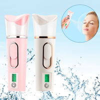 Mini pulverizador Facial portátil, vaporizador Facial eléctrico con batería externa, 2023