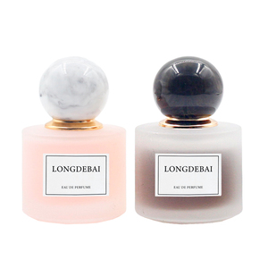 LONGDEBAI Wholesale Round Clear 30ml 100ml Glass Empty Frosted Perfume <b>Bottle</b> 50ml - Product Image 5