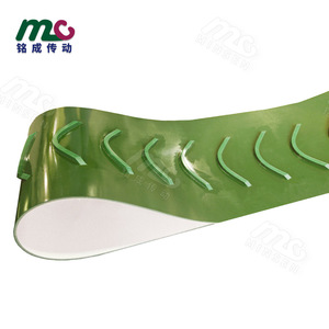 Bande transporteuse Mingcheng en PVC vert avec nervures antidérapantes pour machine de palettisation - Product Image 4