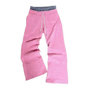 Pantalones negros de color sólido lisos para hombre, pantalones de cintura doble, pantalones personalizados hechos de alta calidad - Product Image 6