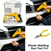 Máquina Portátil de Soldadura por Grapas Calientes de Plástico, Kit de Herramientas para Reparación de Parachoques de Automóviles con Grapas de Acero de Varios Tipos