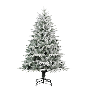 <span class=keywords><strong>Sapin</strong></span> <span class=keywords><strong>de</strong></span> Noël artificiel floqué en PE et PVC, faible teneur en neige, vente directe usine - Product Image 5