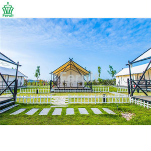 Venta al por mayor de fábrica Hotel de lujo Glamping Safari Tienda de campaña nómada en forma de A para exteriores - Product Image 4