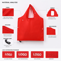 Vente en gros de sacs fourre-tout 210T pliables de grande capacité, sacs à dos promotionnels lavables en machine, personnalisables et réutilisables