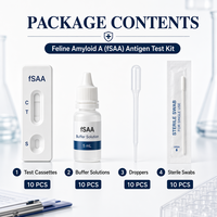 Bandelette de test antigénique pour chat à base de protéines d'amidon et d'or colloïdal pour le diagnostic d'inflammation, test SAA, détection rapide, sensible et précise