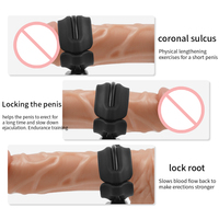 Bouchon anal SEXBAY avec anneau pénien fileté de 34 mm, noir, 100 % étanche, pour stimulation anale et urétrale masculine