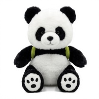 Peluche Panda Douce en Position Assise, en Coton PP à Poils Courts, Personnalisable avec Broderie, Cadeau d'Anniversaire pour Enfants