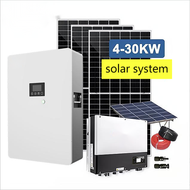 Residential 10kw 20kw Lithium Battery Pack Solar Household Energy Storage System Monocrystalline Silicon Panel MPPT Lithium Ion