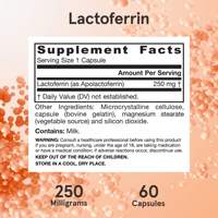 Capsules de lactoferrine lyophilisée à marque privée OEM 250 mg Apolactoferrine avec supplément gommeux de protéines de lait pour le soutien immunitaire