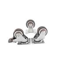 Roue pivotante silencieuse de 15 pouces en caoutchouc TPR pour mobilier et poussette, roulement plat, bande de roulement industrielle en caoutchouc résistante à l'usure