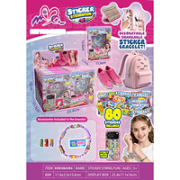 Kit de Création de Bijoux DIY : Bracelets à Grosses Perles Décorables et Partageables, Ensemble Beauté avec Autocollants, Kit de Perlage DIY pour Bracelets (Déballé)
