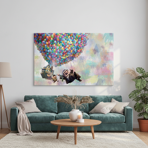 Printed Canvas Artwork: Up Movie <b>Balloon</b> Rainbow, Ideal Gift for Her,WRAPPED CANVAS - Product Image 3