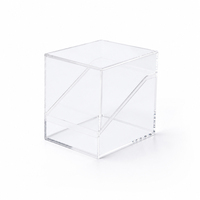 Boîte de rangement multifonction en acrylique transparent pour cartes à collectionner, dés de jeu, mini-poupées et objets de collection