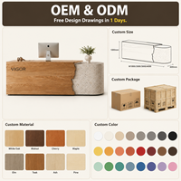 Bureau d'accueil en bois écologique - Design minimaliste moderne pour hôtels, bureaux, appartements