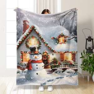 Manta de franela gruesa de Navidad transfronteriza para <span class=keywords><strong>Amazon</strong></span> Manta de aire acondicionado de terciopelo rojo coral grande Grupo mayorista sólido - Product Image 4