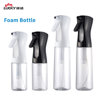 Botol Semprot Busa Plastik 200ml 300ml, Botol Semprot Pemicu Busa yang Dapat Digunakan Kembali untuk Pembersihan Dapur dan Rumah