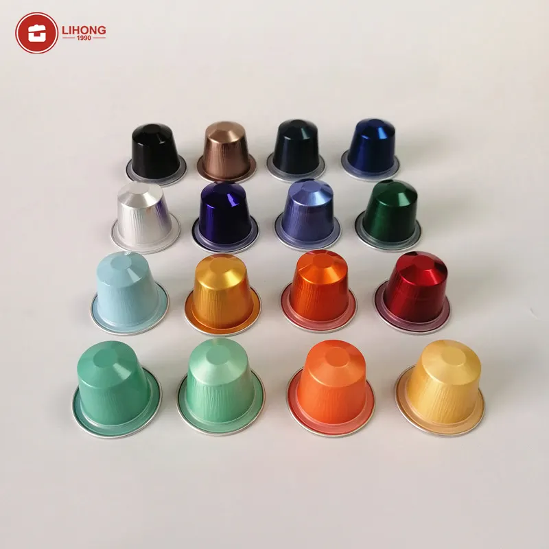 15ml für Nespresso-Kaffee maschinen kapseln Mehr Farbe Aluminium folien folie für Kaffee kapsel Einweg