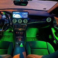 Décoration de porte intérieure de voiture App Control 6V Air Vents 12 Colors Led Ambient Light pour Mercedes-Benz W117 W176 W156