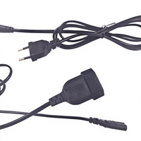 Câble d'alimentation en forme de Y pour l'UE avec connecteur C7 mâle-femelle pour l'alimentation des téléviseurs et des consoles de jeux