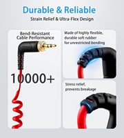 Cable de Audio TRS Macho-Macho de 3.5mm con Blindaje Trenzado y Bloqueo de Ángulo Recto Alvin's para Deity TC-1 y Cámaras DSLR/Sin Espejo